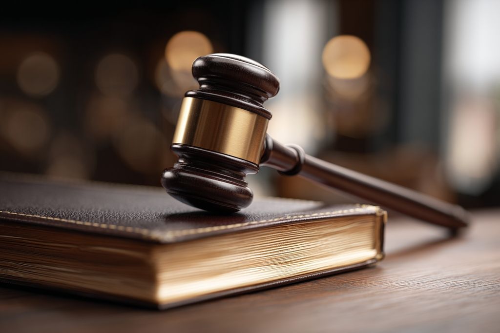 Image d'un maillet symbolisant le processus judiciaire pour résoudre les disputes de construction entre voisins.