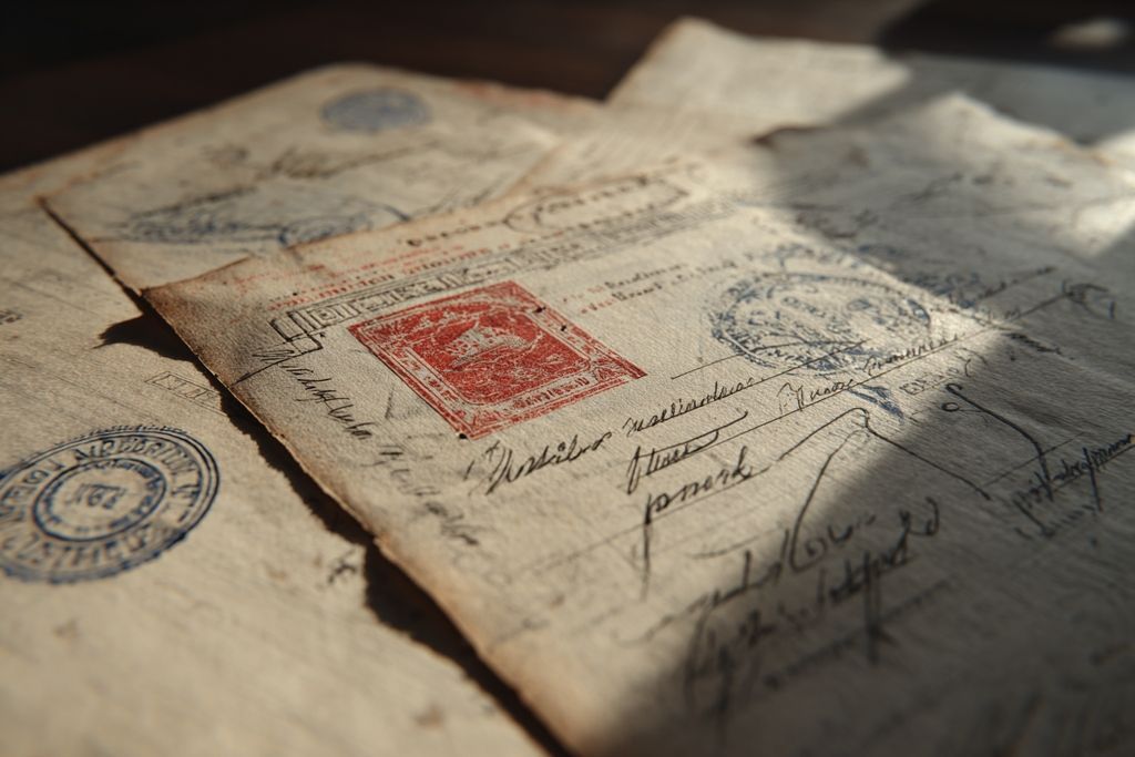 Image détaillée d'un document officiel pour permis de construire, signé et tamponné dans un espace administratif.