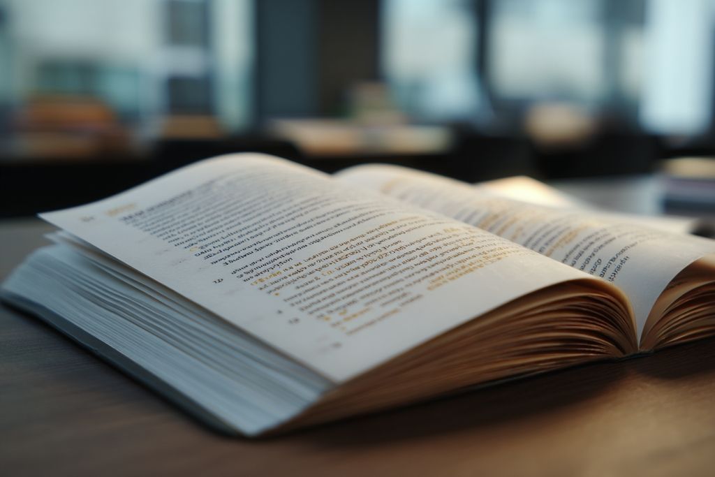 Image d'un livre ouvert sur les lois de propriété avec des annotations et des surlignages significatifs.