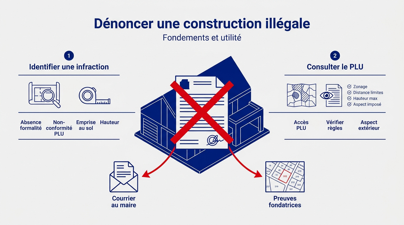Procédure de dénonciation d'une construction illégale