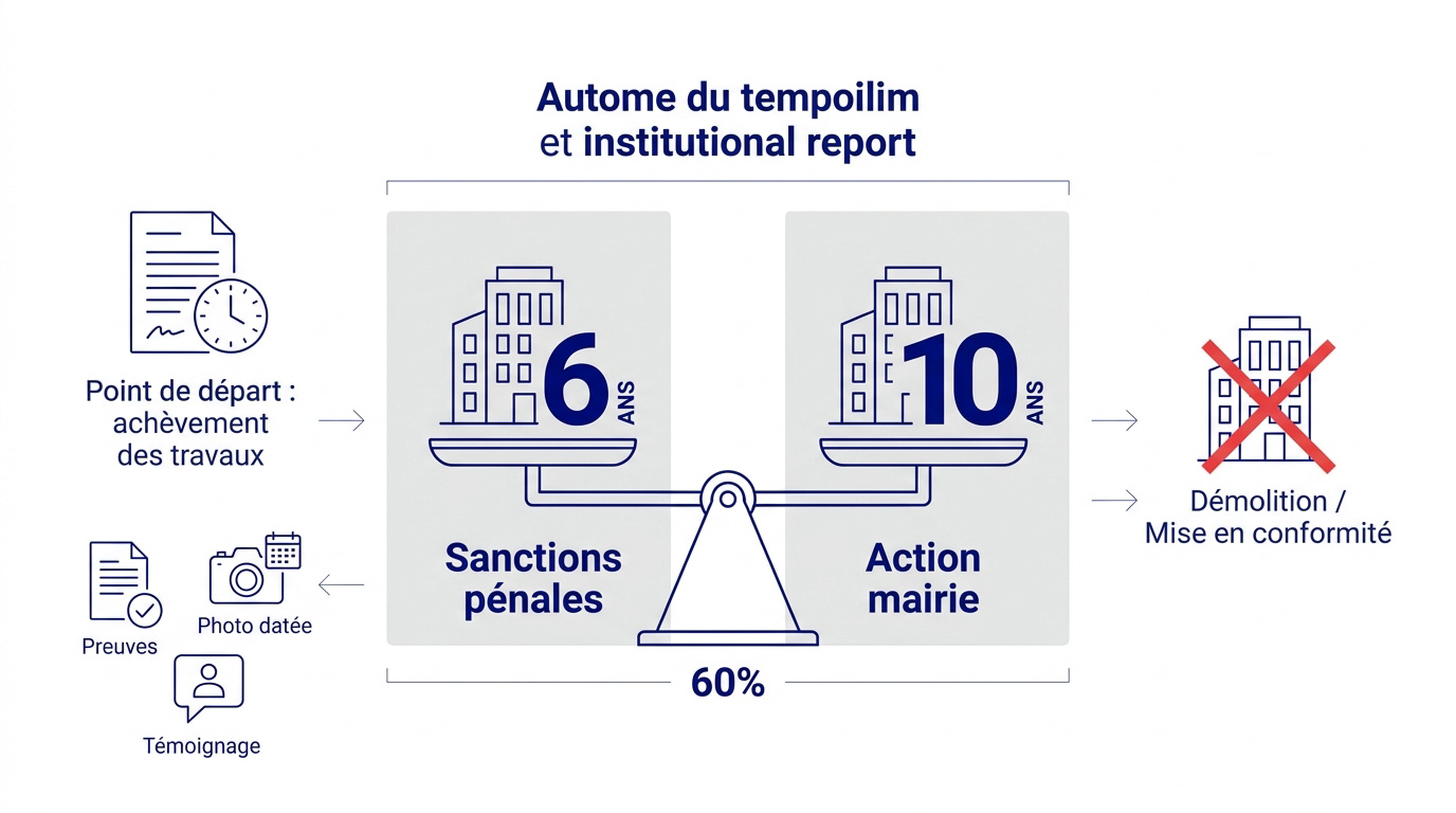Délais de prescription urbanisme action civile et pénale