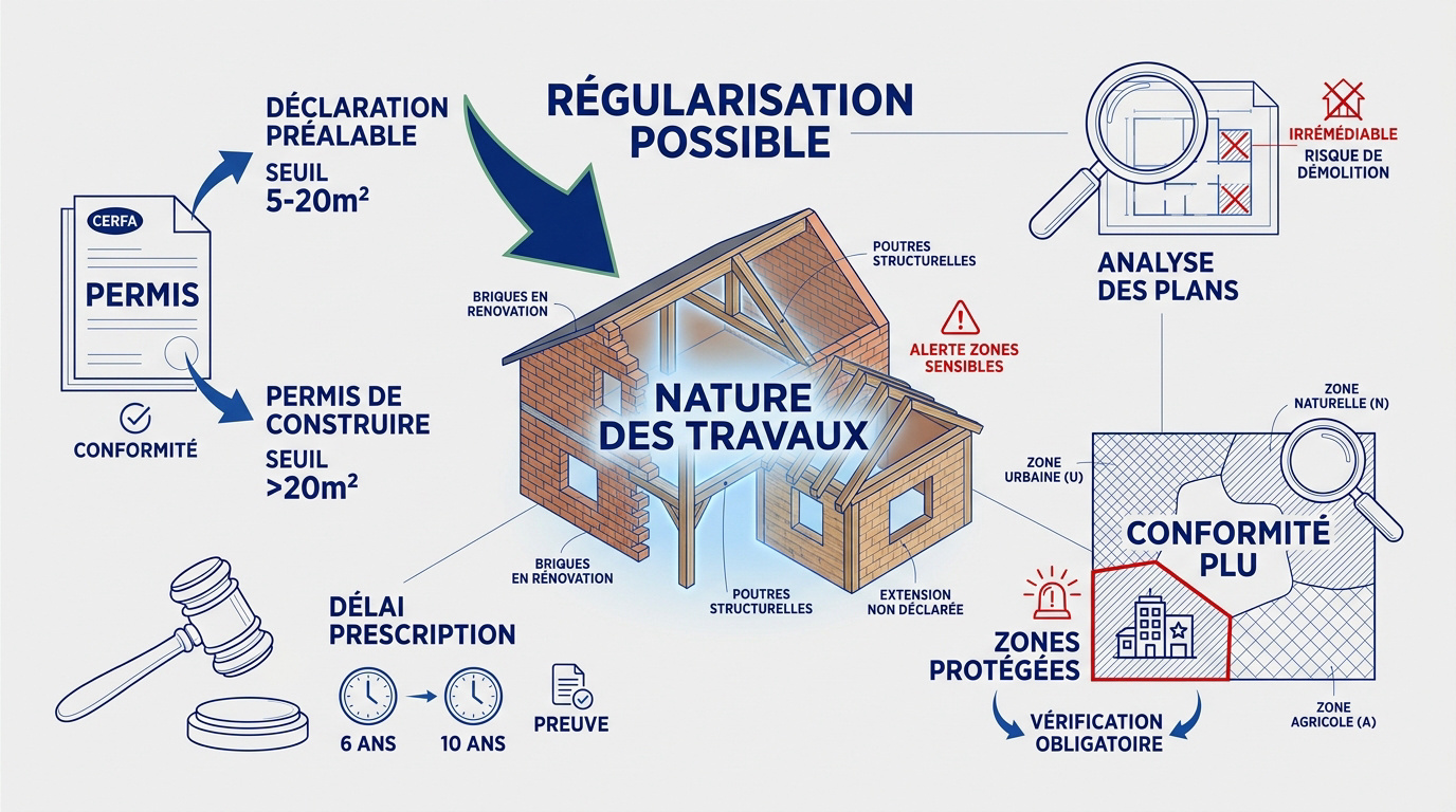 Régularisation travaux